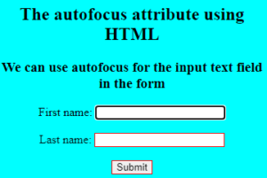 Global autofocus attribute